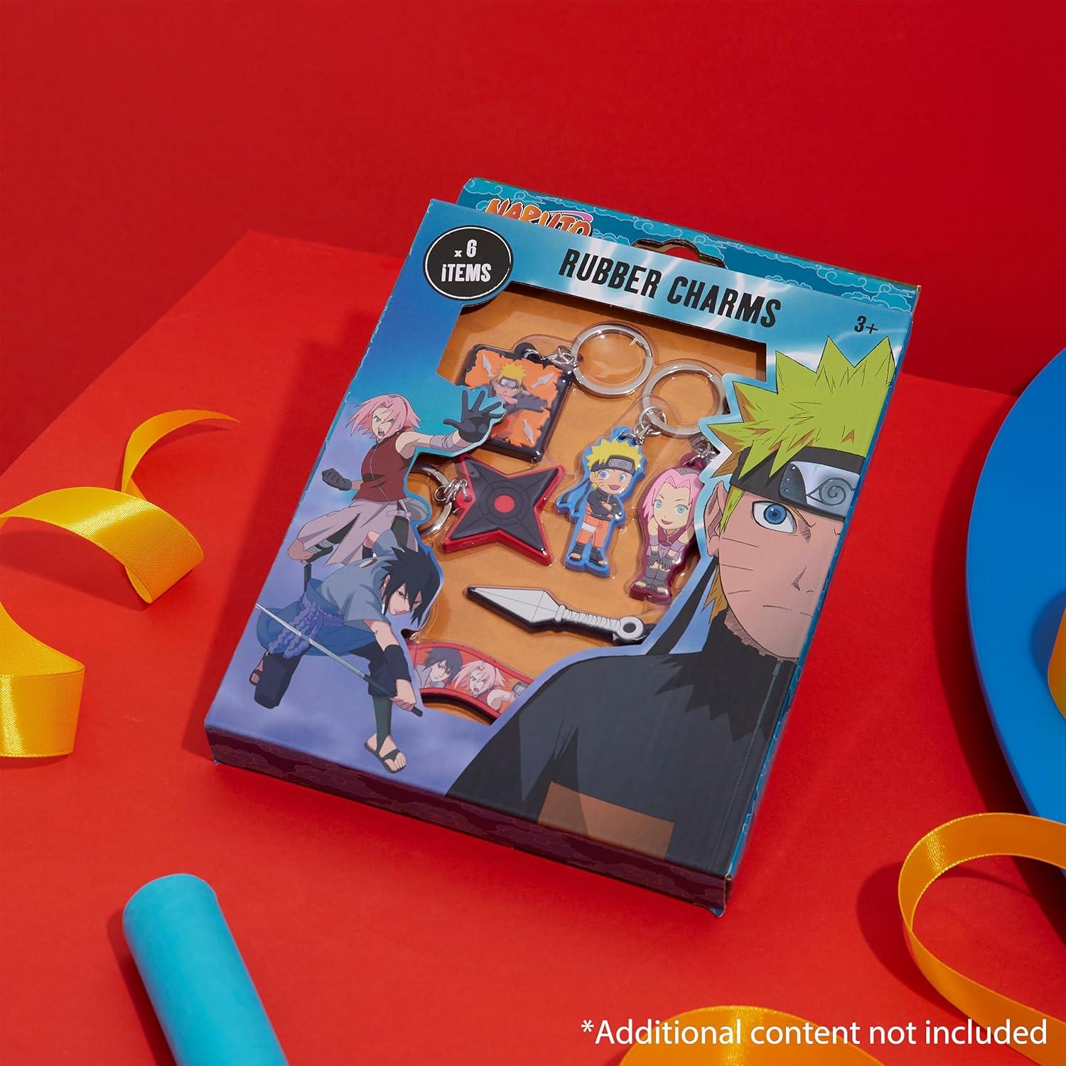 Cartera Trifold Naruto + Set de 4 Llaveros para Niños