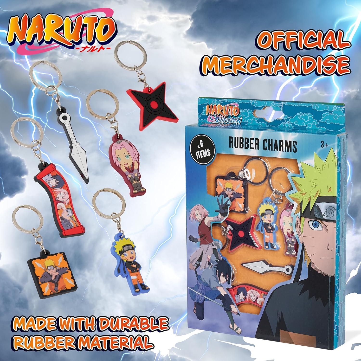 Cartera Trifold Naruto + Set de 4 Llaveros para Niños