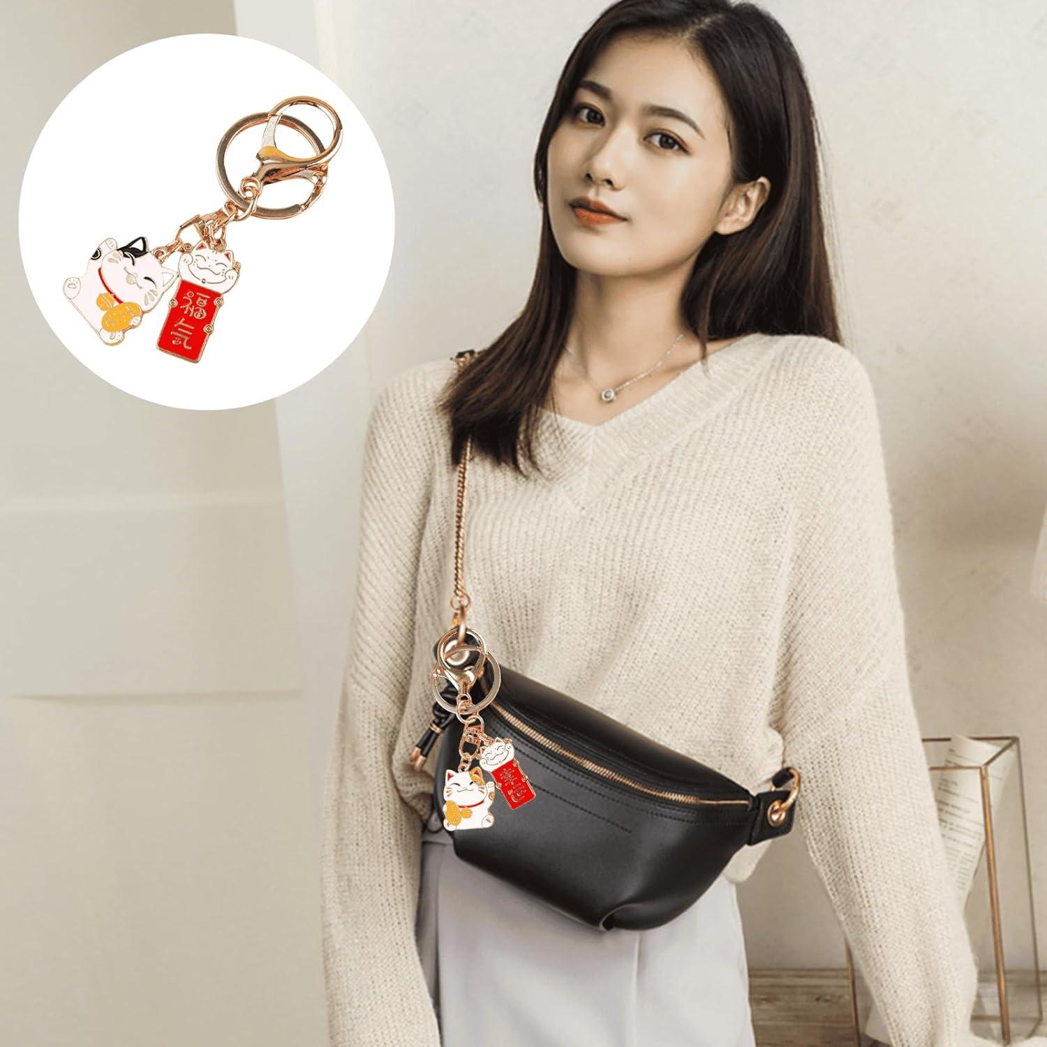 Set de 4 Llaveros Gato de la Suerte Zakrafo para Mujeres