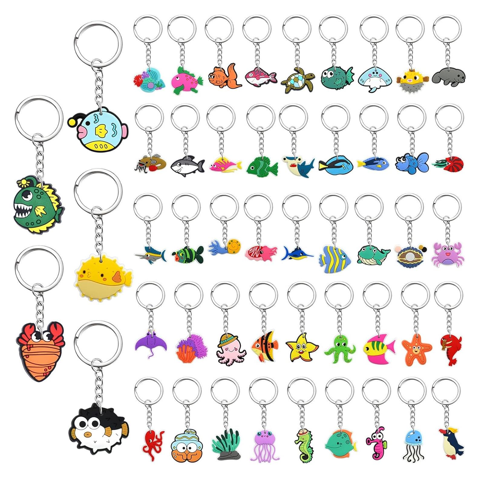 Llavero de PVC Animales Marinos para Niñas - Pack Mayorista