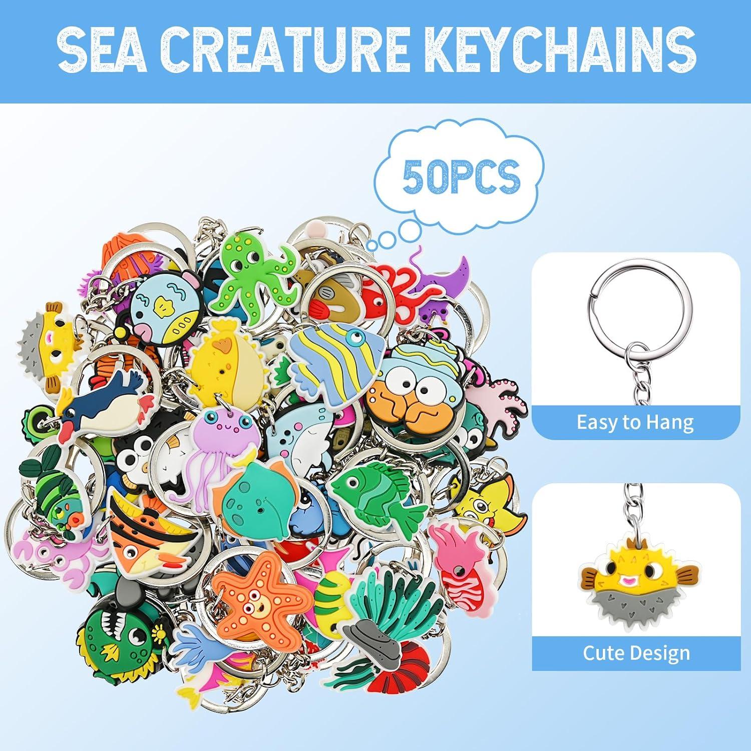 Llavero de PVC Animales Marinos para Niñas - Pack Mayorista