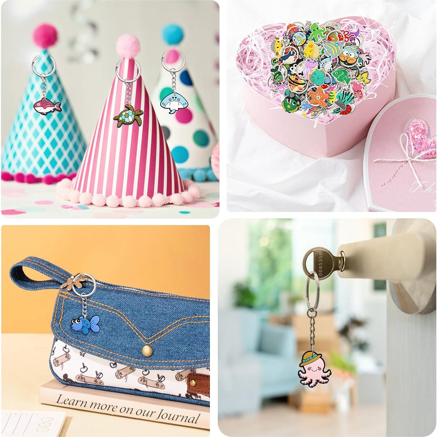 Llavero de PVC Animales Marinos para Niñas - Pack Mayorista