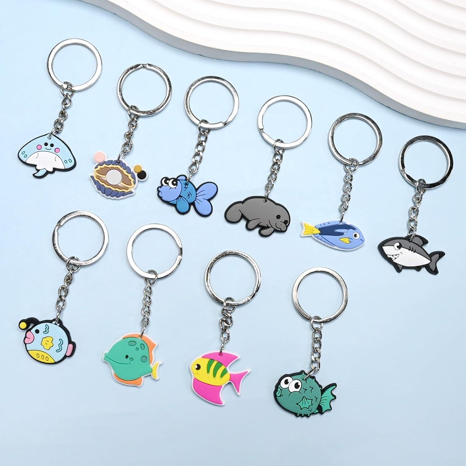 Llavero de PVC Animales Marinos para Niñas - Pack Mayorista
