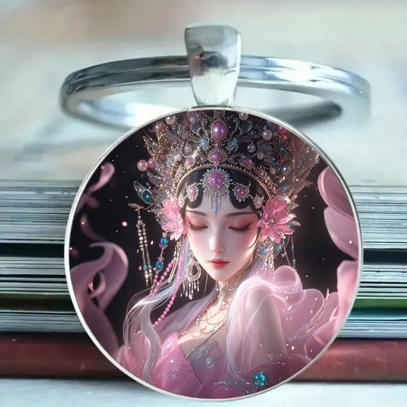 Llavero de Aleación Creativa Plata Actriz 3 cm Caricatura