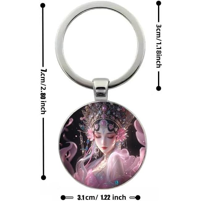 Llavero de Aleación Creativa Plata Actriz 3 cm Caricatura