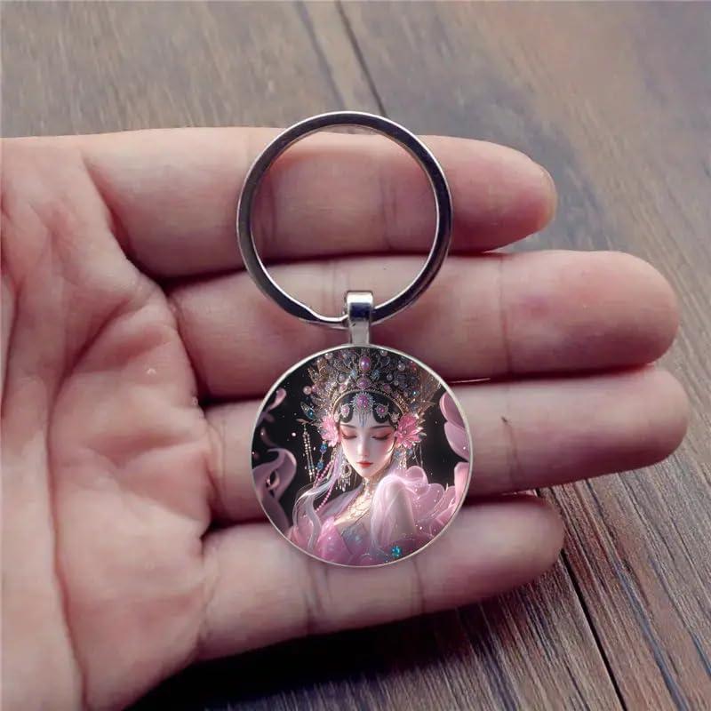 Llavero de Aleación Creativa Plata Actriz 3 cm Caricatura