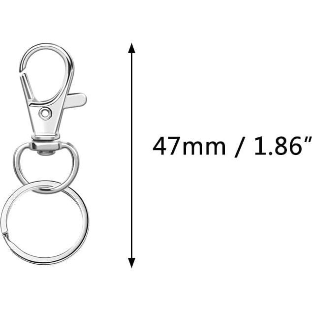 200 Ganchos de Llaveros Gisedkle 3.5cm Metal Zinc Plata