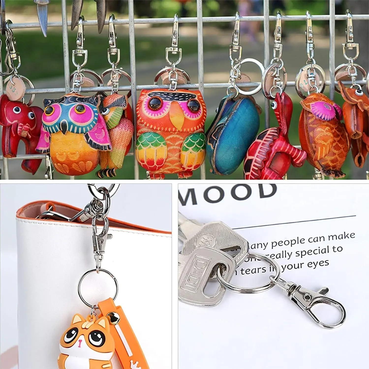 200 Ganchos de Llaveros Gisedkle 3.5cm Metal Zinc Plata