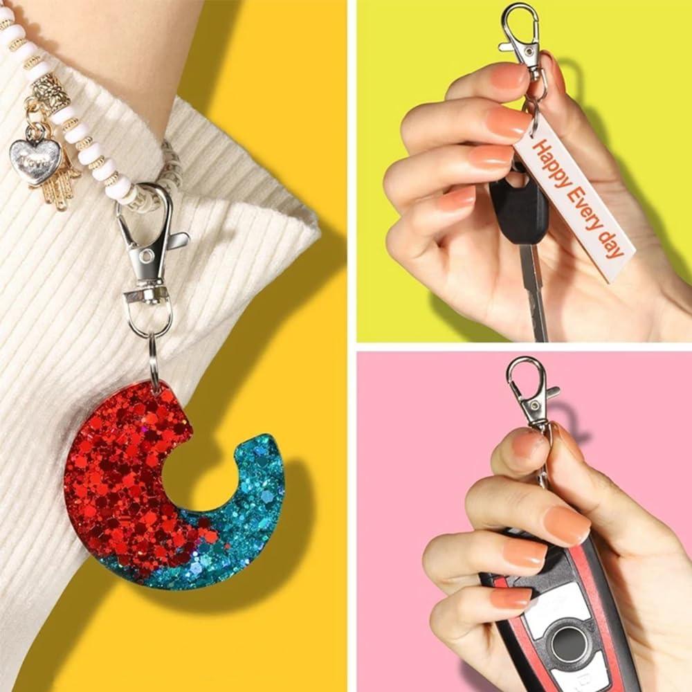 200 Ganchos de Llaveros Gisedkle 3.5cm Metal Zinc Plata