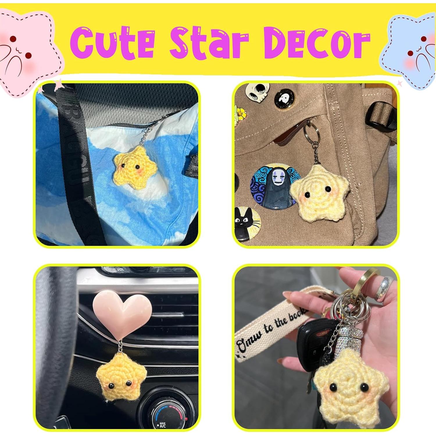 Llavero de Ganchillo Estrella Rubor Agromusk - Hecho a Mano