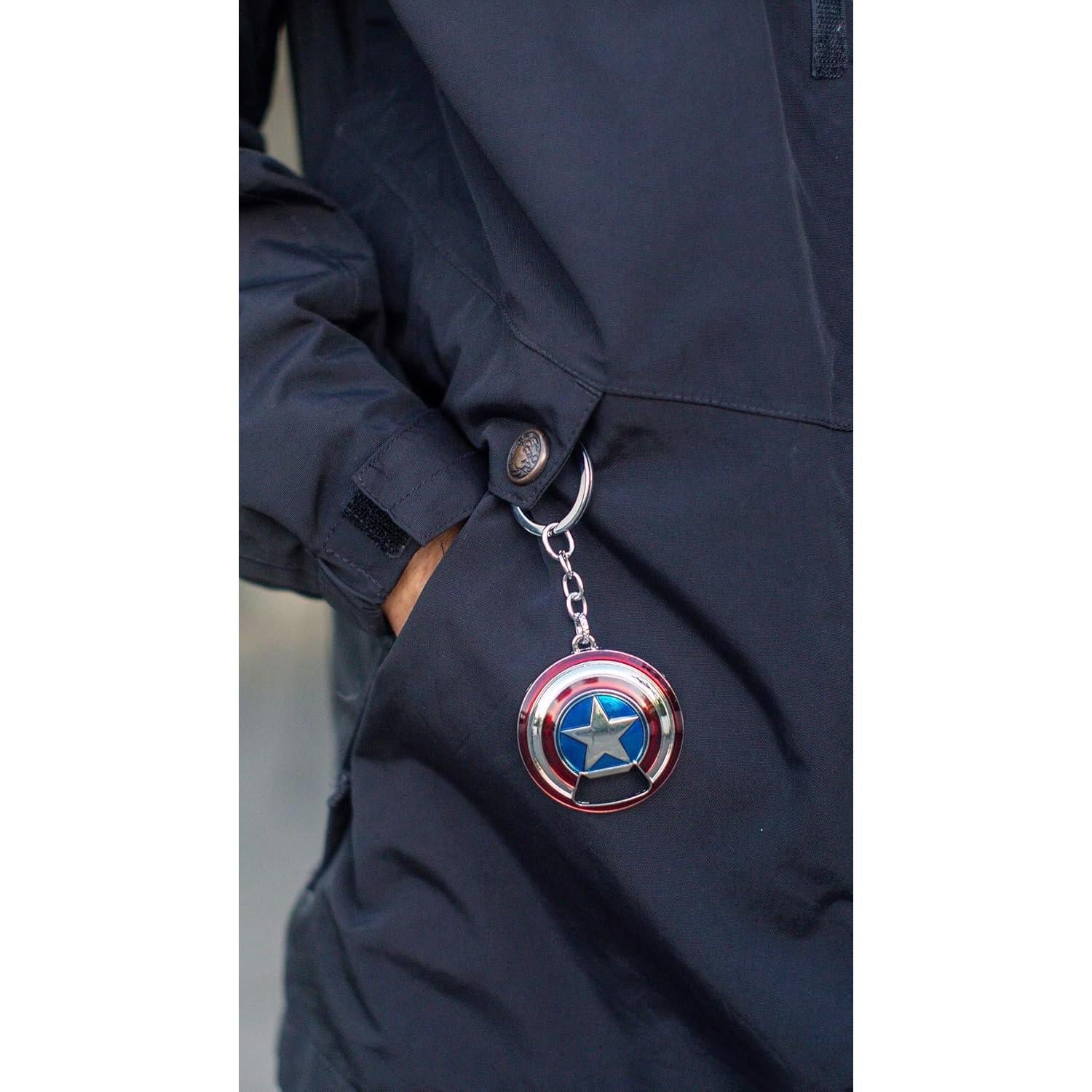 Abrebotellas llavero escudo Nidavellir plata 5.08 cm