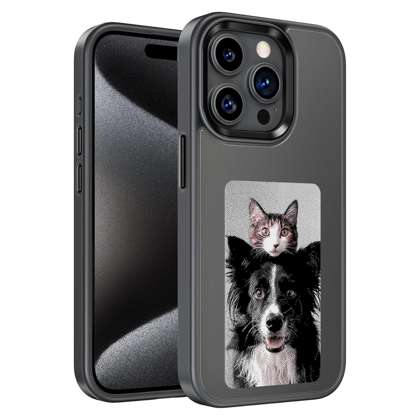 Funda E-Ink xCool para iPhone 15 Pro, NFC, negra, resistente