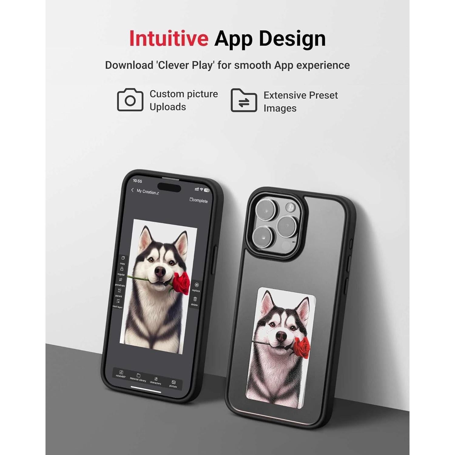 Funda E-Ink xCool para iPhone 15 Pro, NFC, negra, resistente