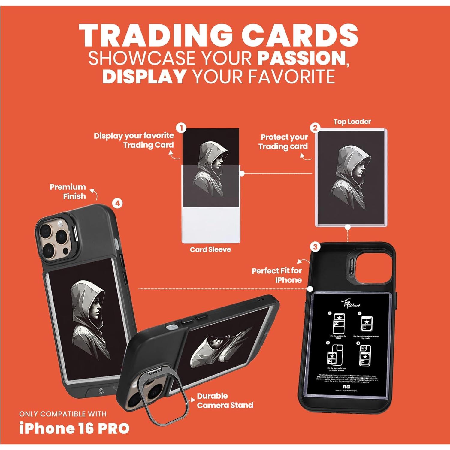 Funda protectora para iPhone 16 Pro Superious con soporte y 5 fundas