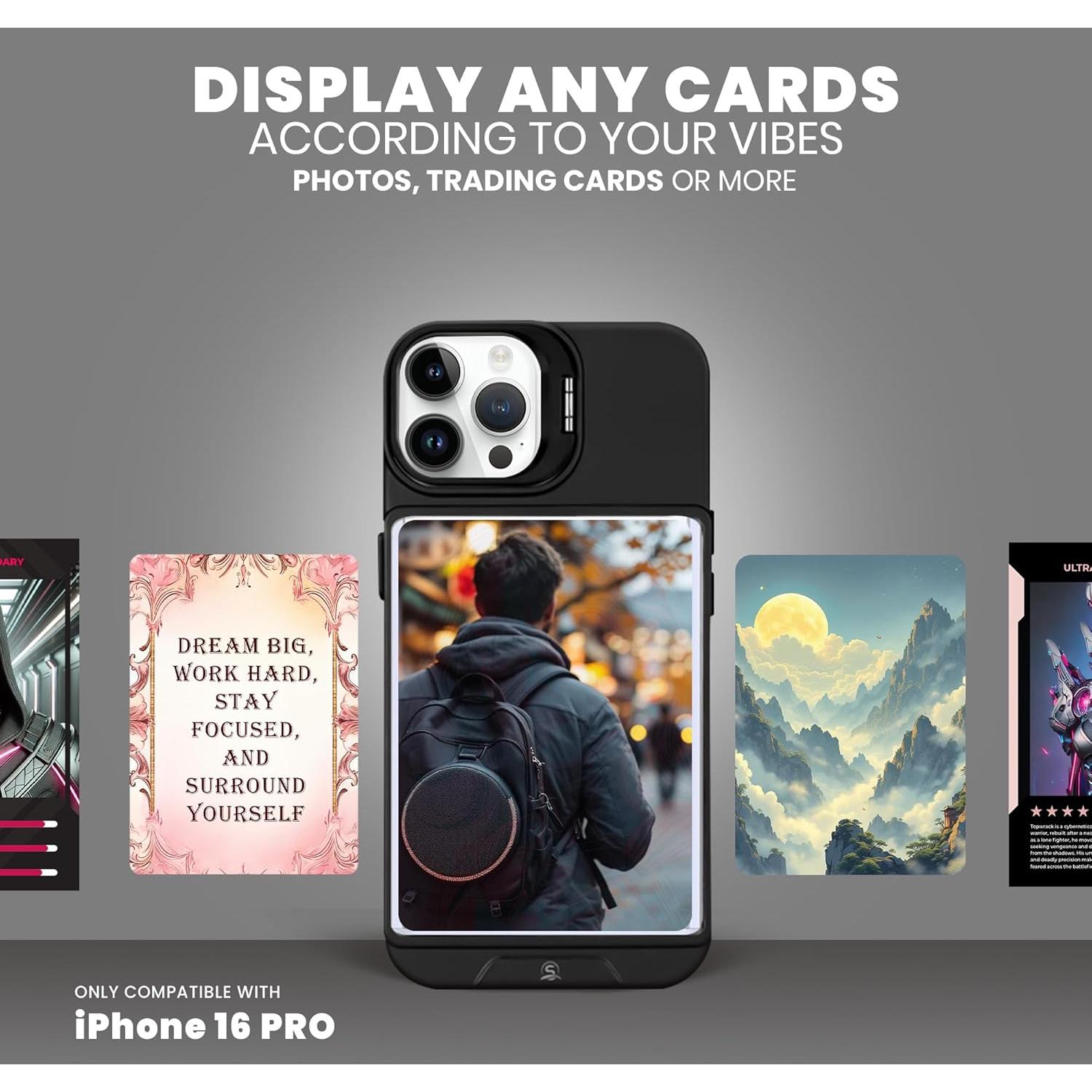 Funda protectora para iPhone 16 Pro Superious con soporte y 5 fundas