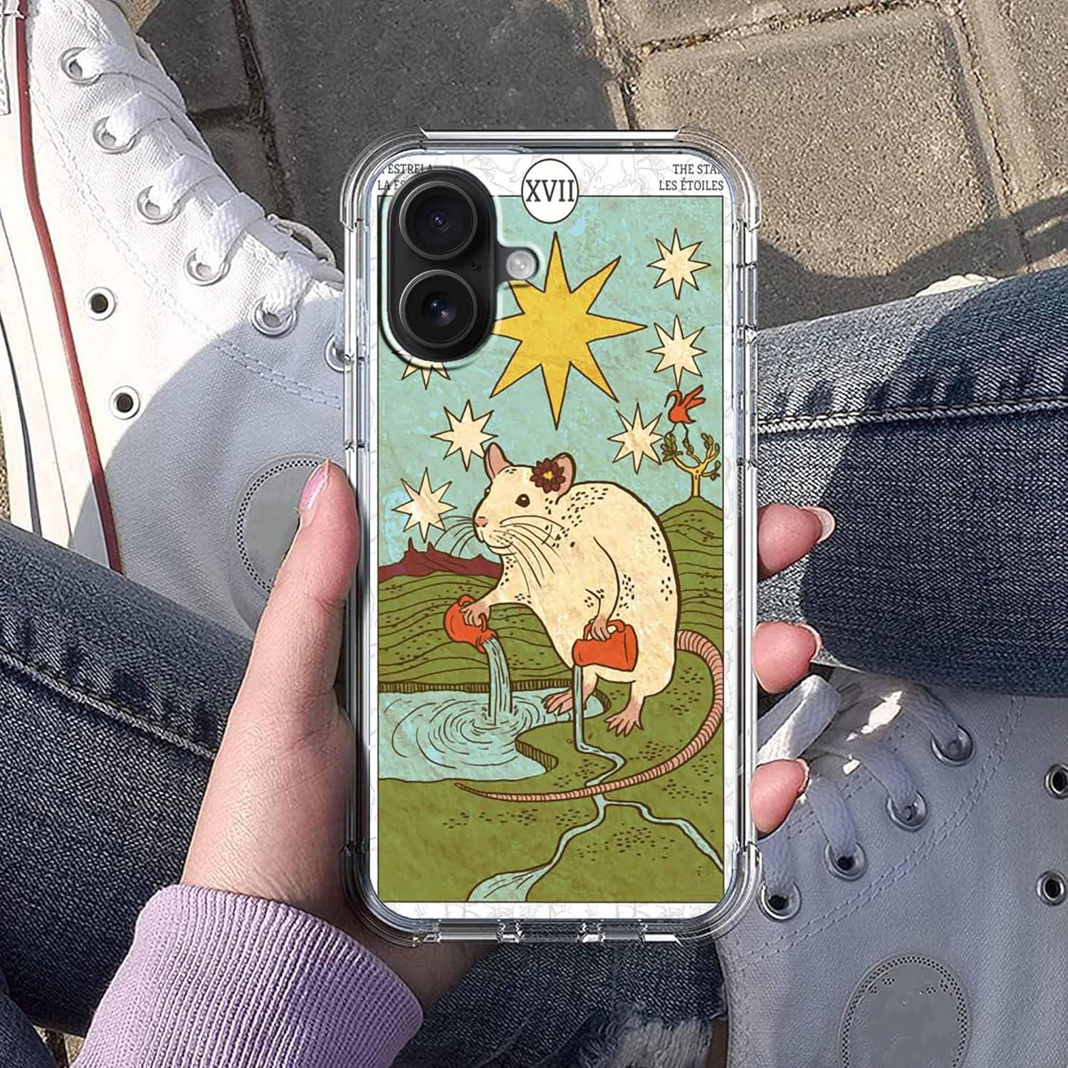Funda para iPhone 16 Hendicow TPU con diseño tarot 6.1"