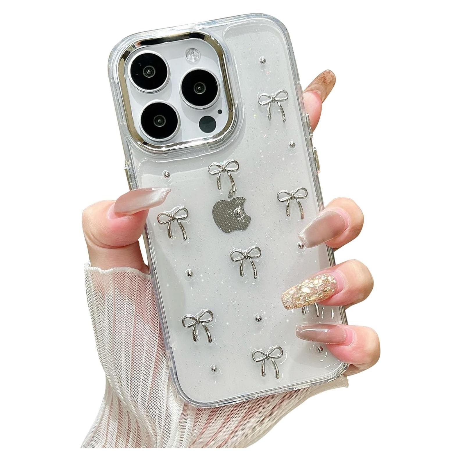 Funda EYZUTAK para iPhone 15 Pro Max con Lazo 3D Brillante