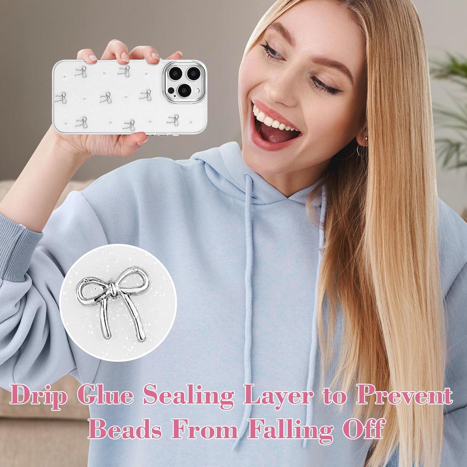 Funda EYZUTAK para iPhone 15 Pro Max con Lazo 3D Brillante