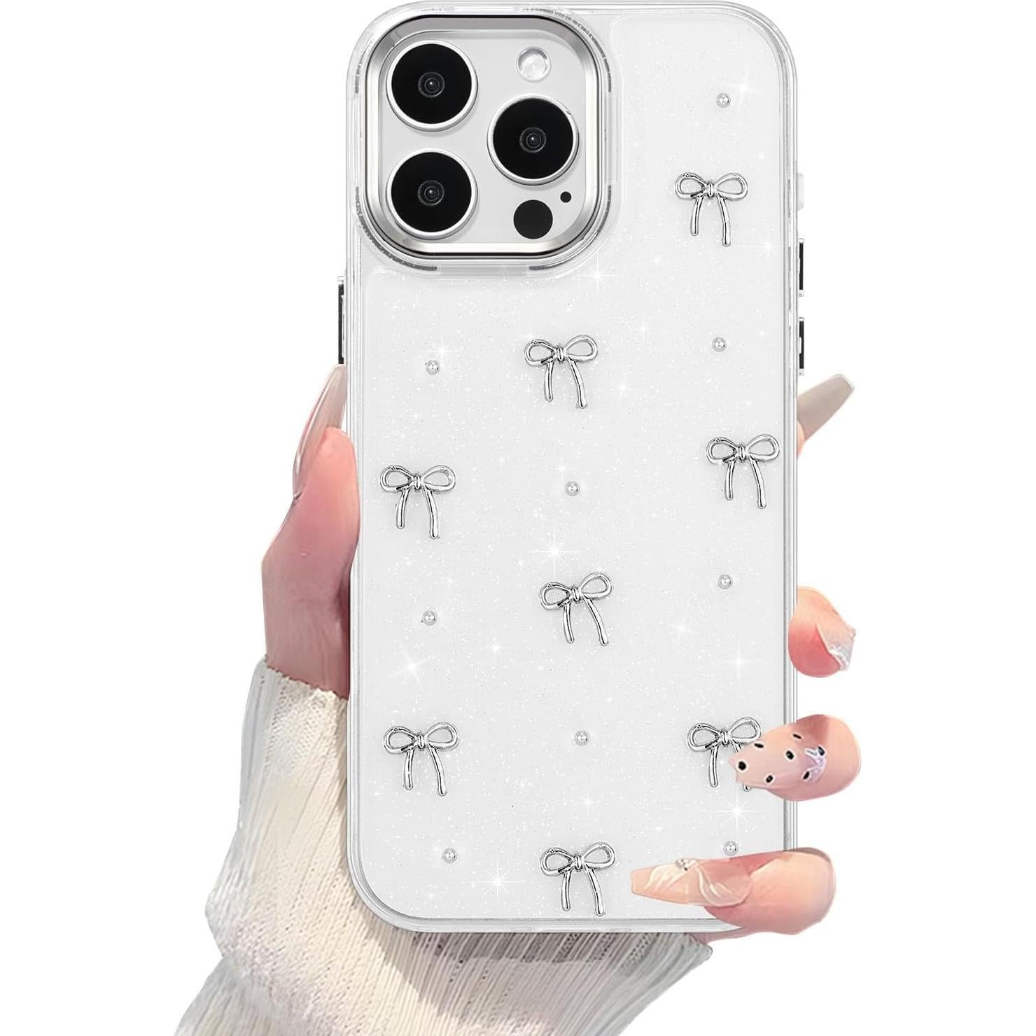 Funda EYZUTAK para iPhone 15 Pro Max con Lazo 3D Brillante