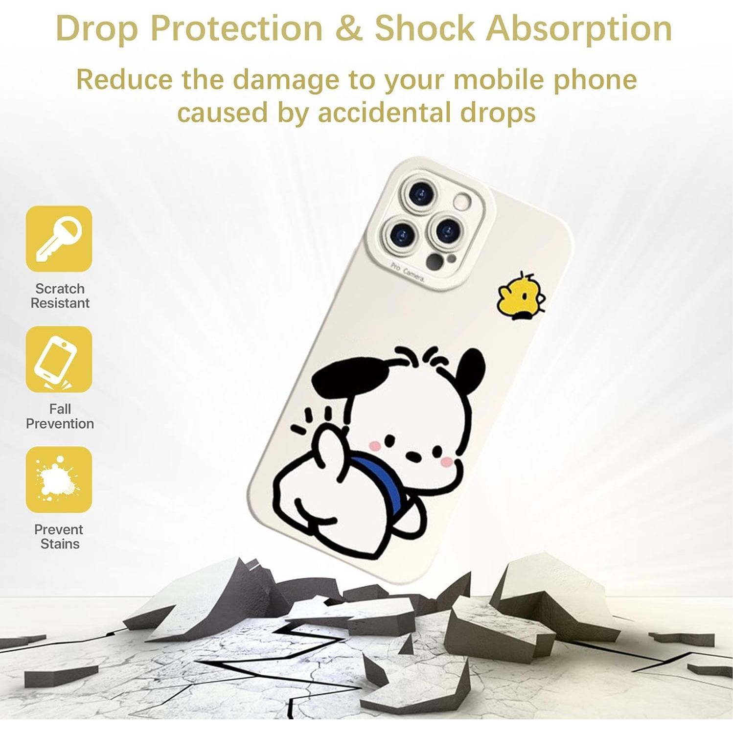 Funda protectora de perro kawaii HOFULK para iPhone 15 Pro Max