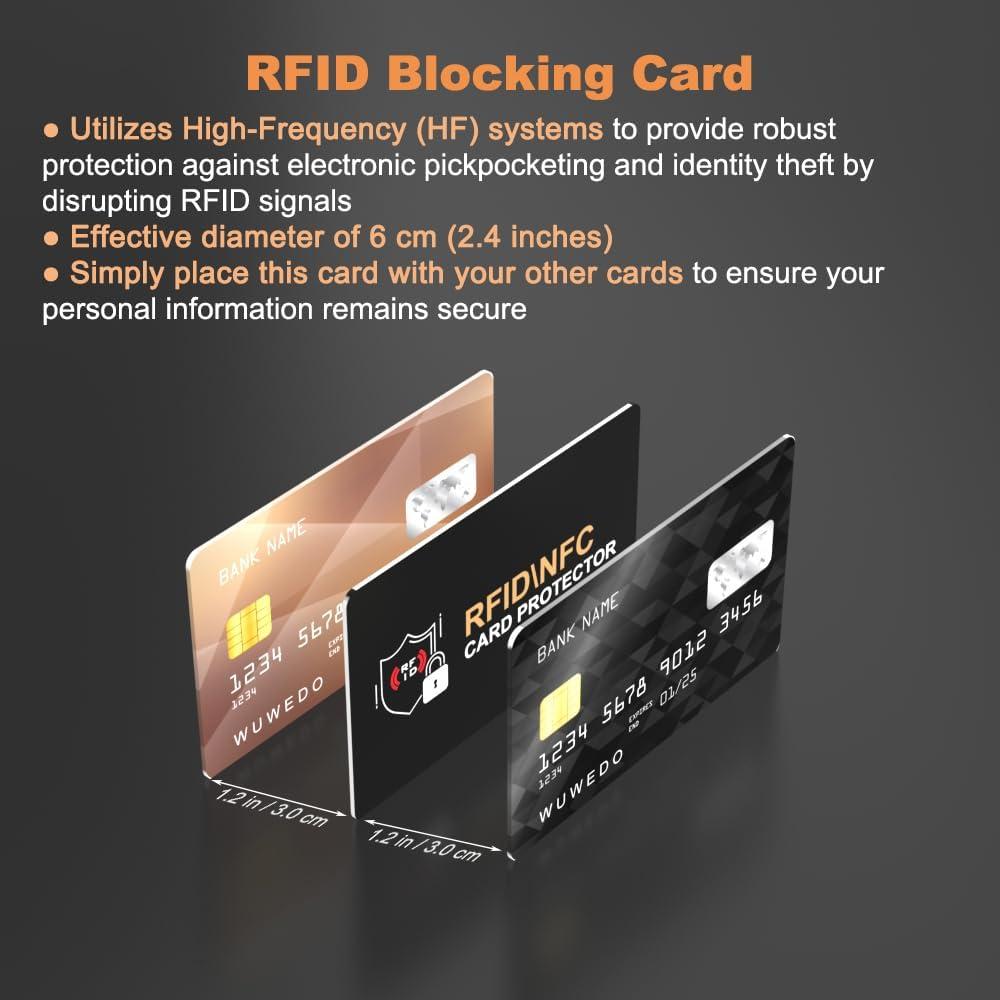 Funda híbrida para iPhone 16 Pro Max Wuwedo con RFID, 5 tarjetas