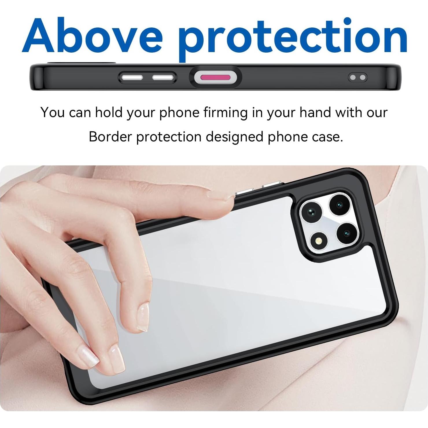 Funda Antichoque TPU para T-Mobile Revvl 7 5G - Transparente