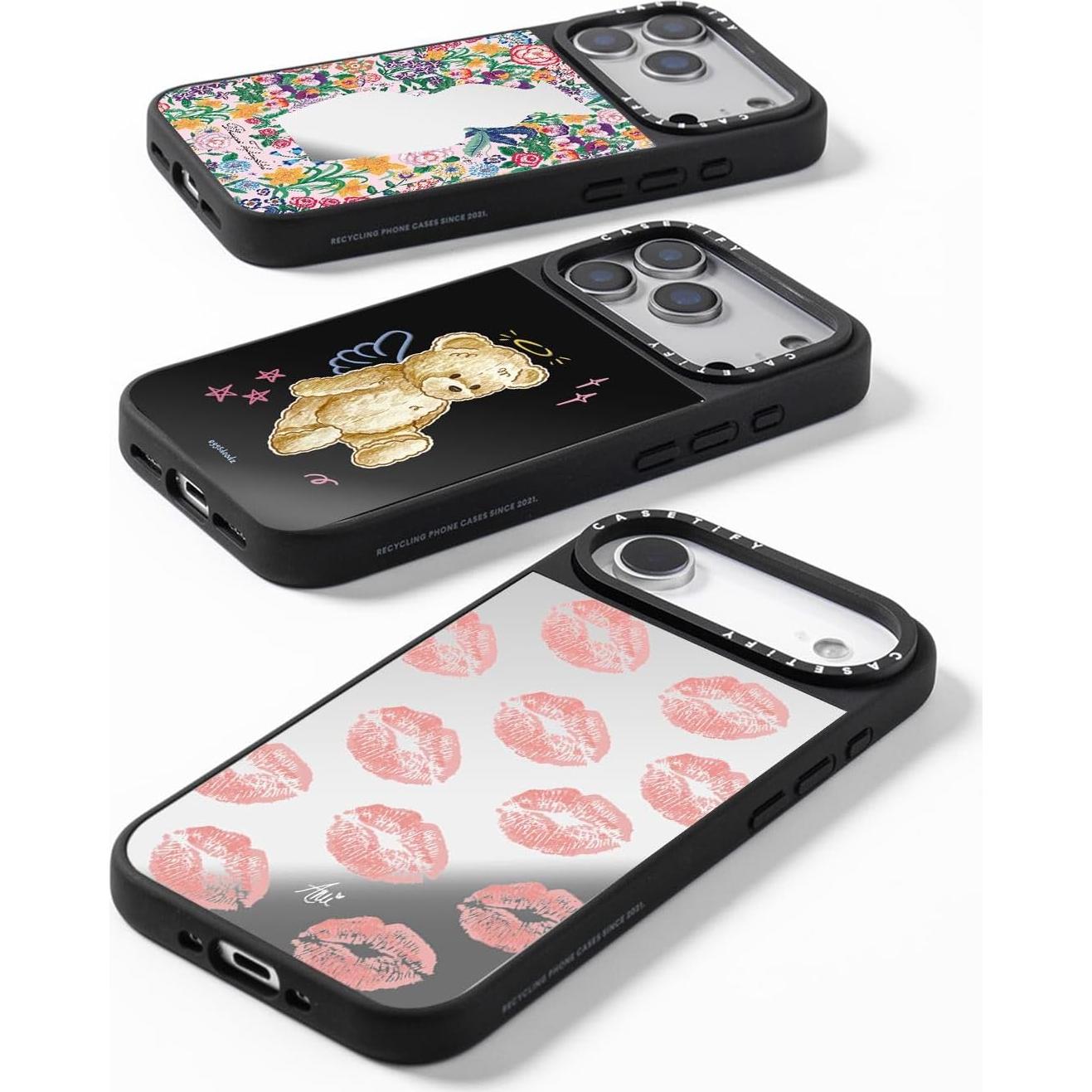 Funda Espejo CASETiFY para iPhone Air 16.5 cm - Plata sobre Negro