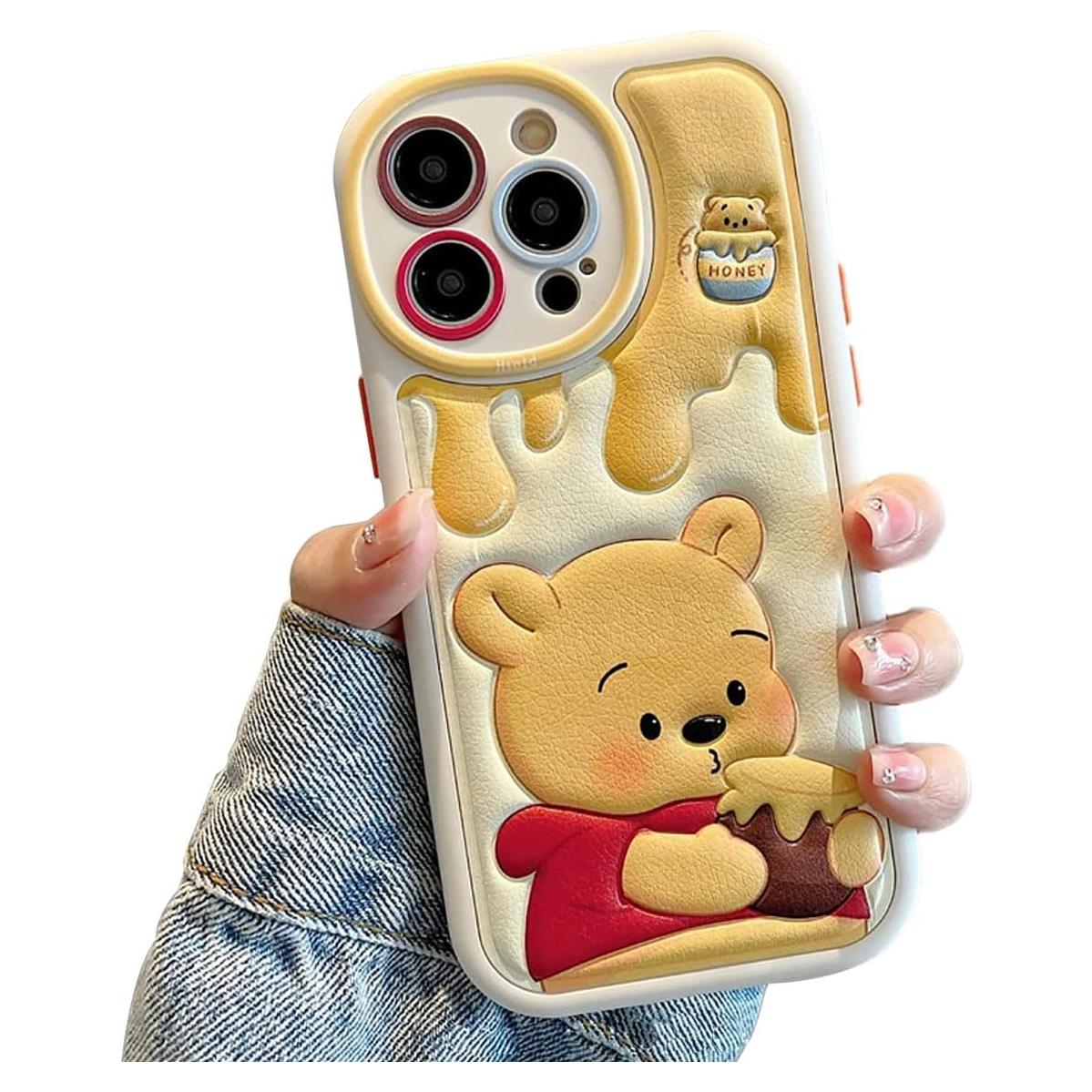 Funda Kawaii TPU Oso Caricatura para iPhone 13 Pro Max