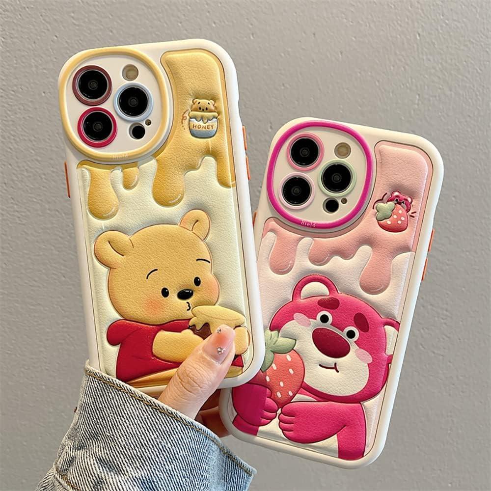 Funda Kawaii TPU Oso Caricatura para iPhone 13 Pro Max