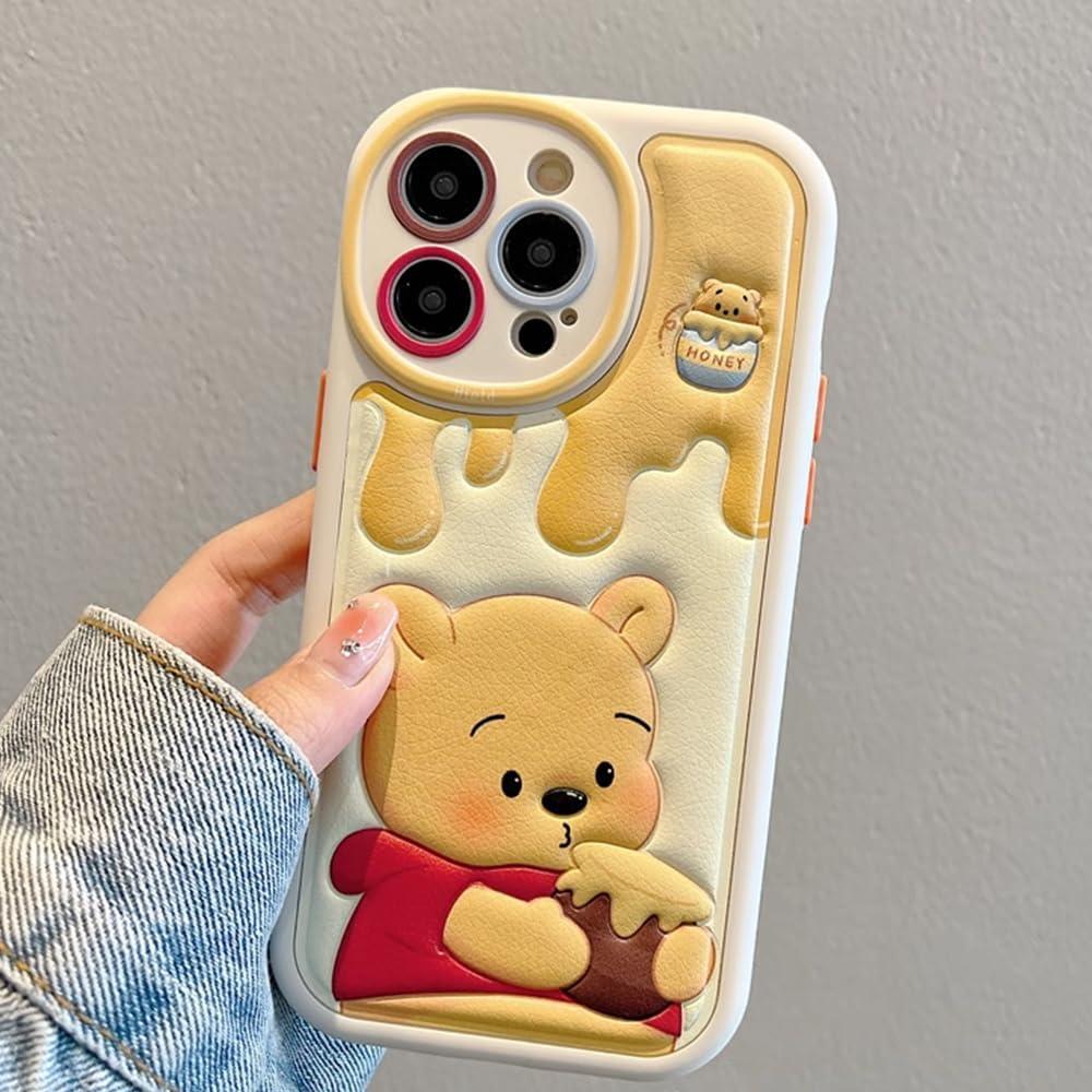 Funda Kawaii TPU Oso Caricatura para iPhone 13 Pro Max