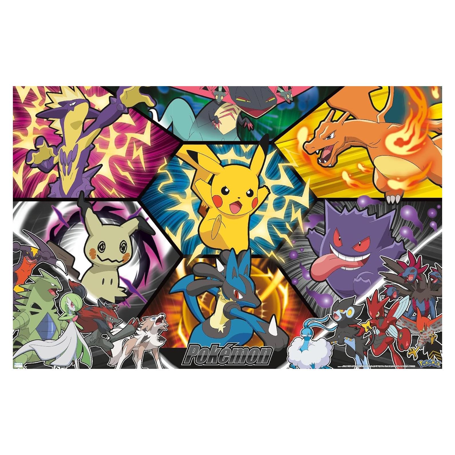Póster de Pared Pokémon Arte de Batalla Trends 86.36x56.88cm