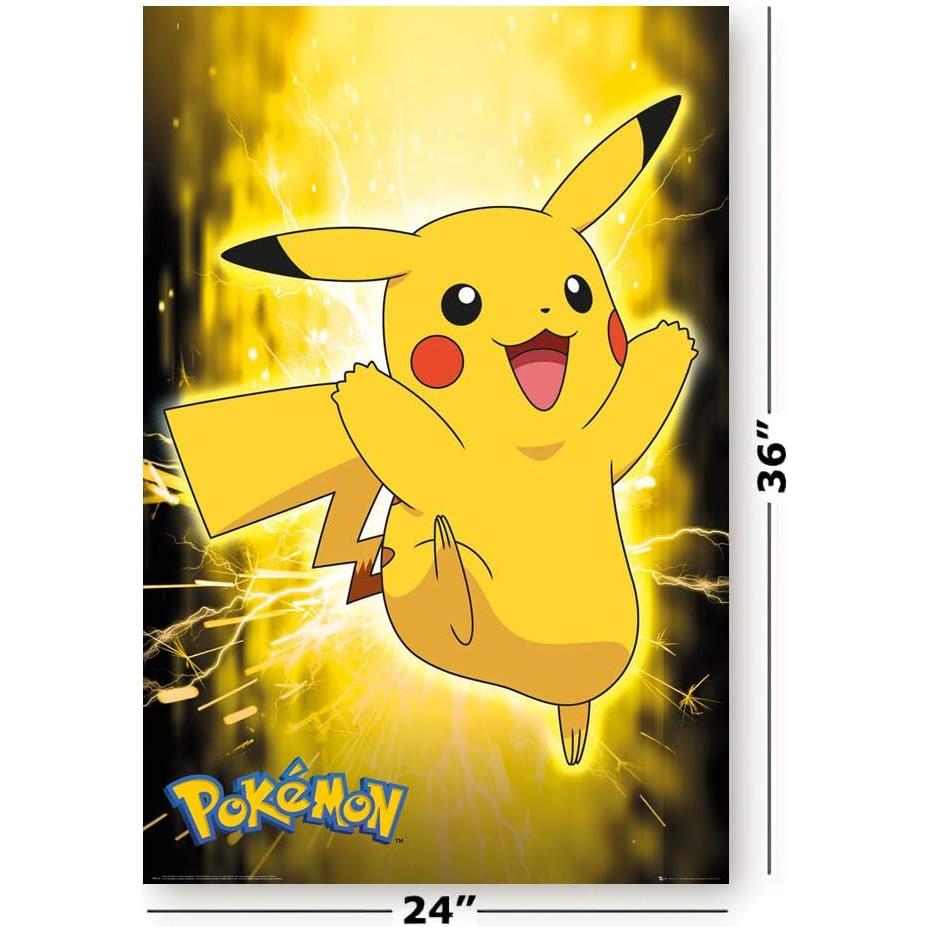 Conjunto de Pósters Pokémon 2 Piezas Eevee y Pikachu 61x91cm