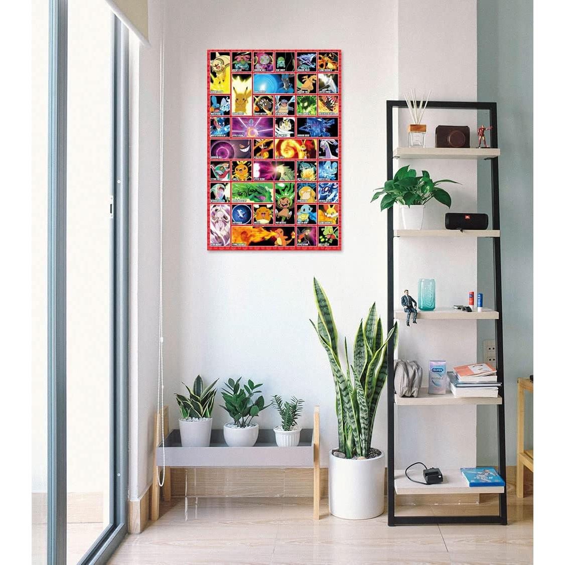 Conjunto de Pósters Pokémon 2 Piezas 61x91 cm - Primeros Compañeros y Movimientos