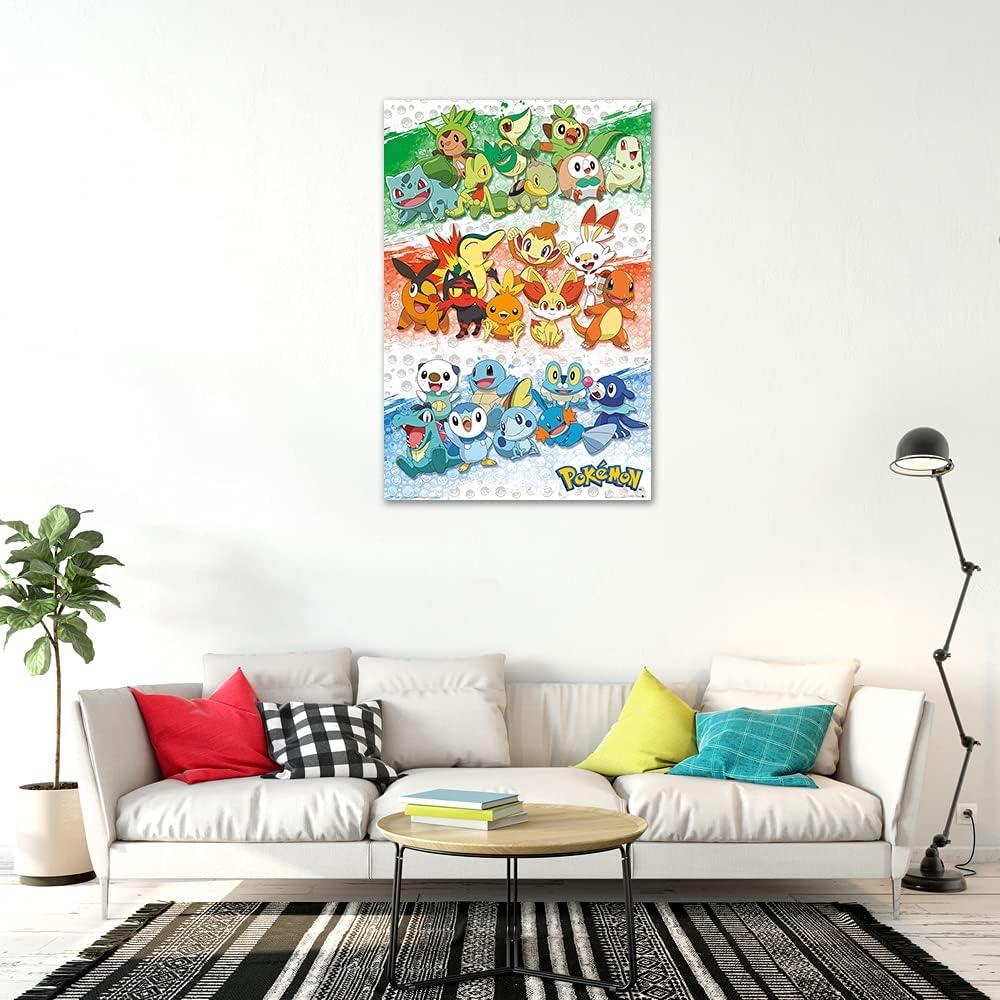 Conjunto de Pósters de Anime Pokémon 3 Piezas 91x61 cm