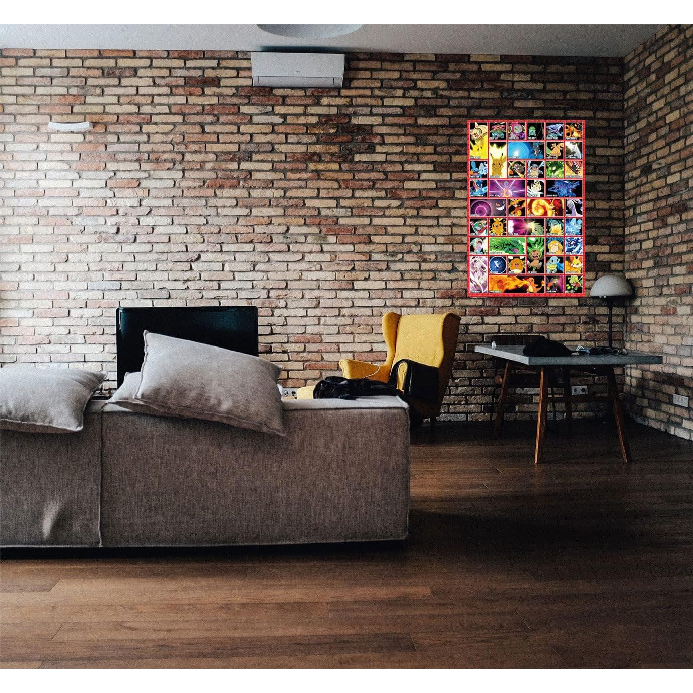 Conjunto de Pósters de Anime Pokémon 3 Piezas 91x61 cm