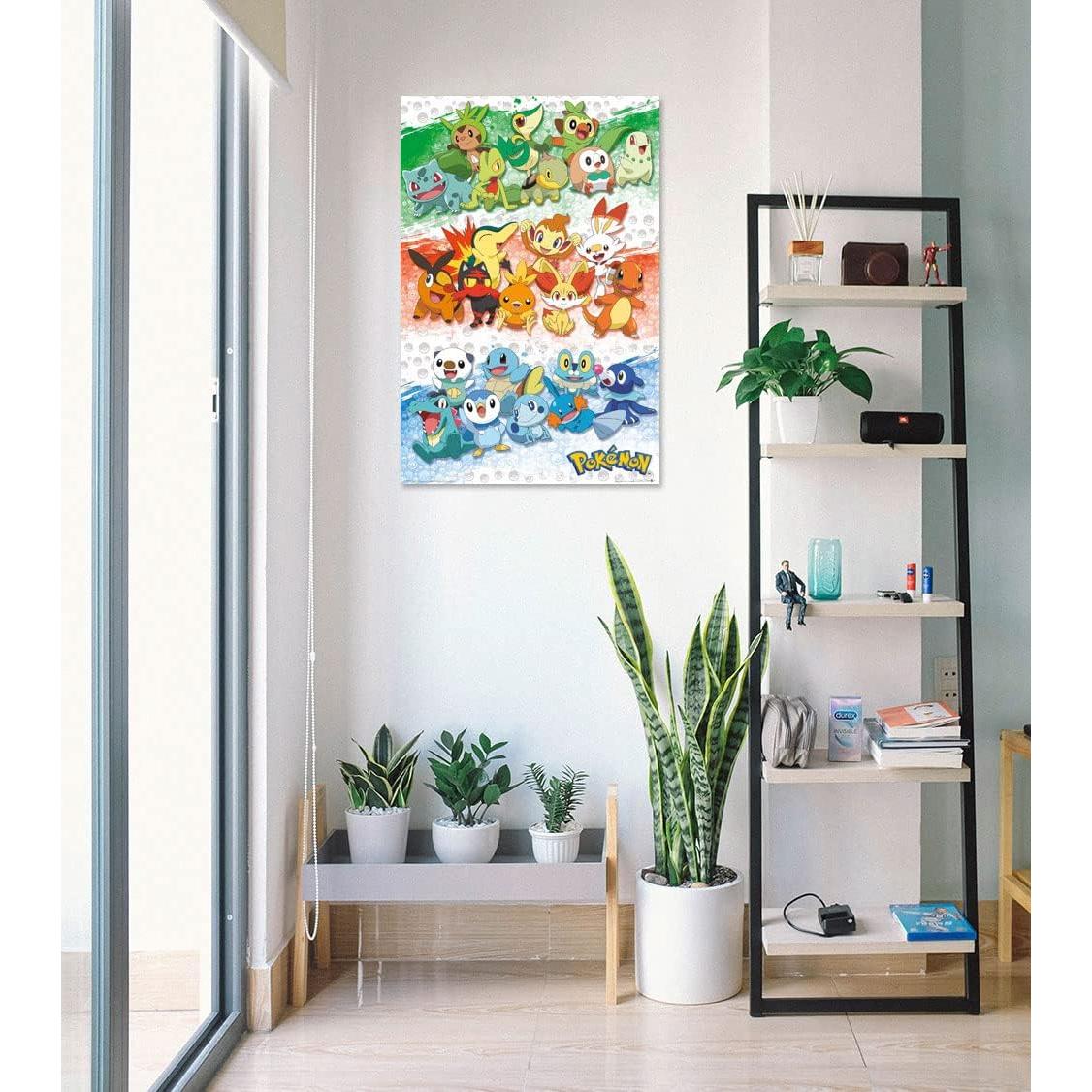 Conjunto de Pósters Pokémon 2 Piezas Evolución Eevee y Compañeros
