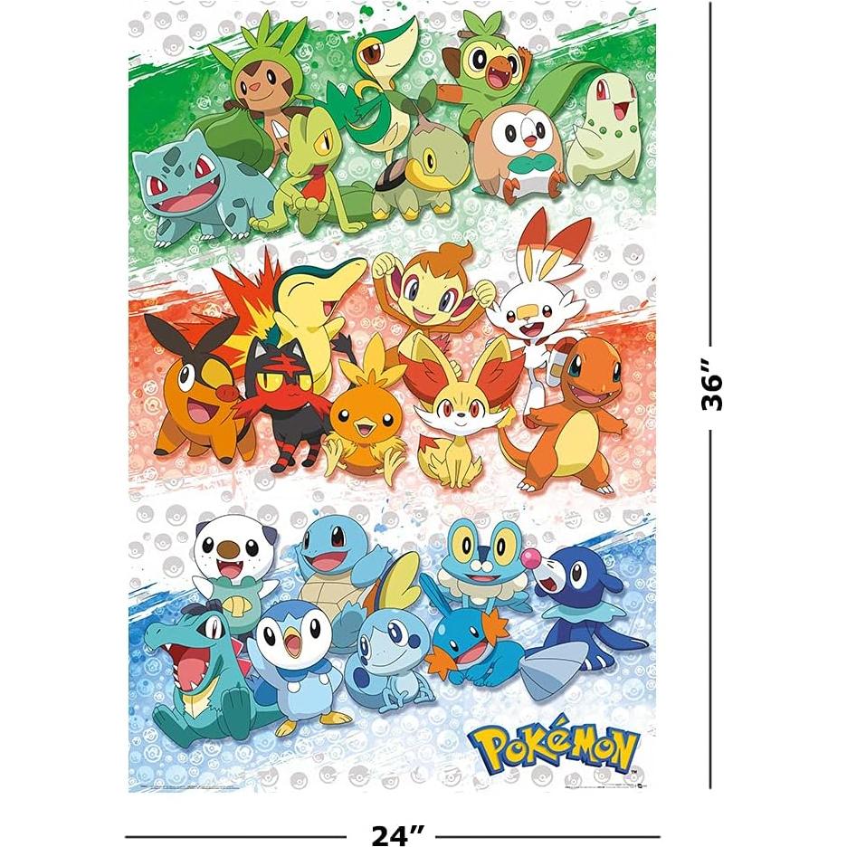 Set de Pósters de Anime Pokémon 3 Piezas 91x61 cm