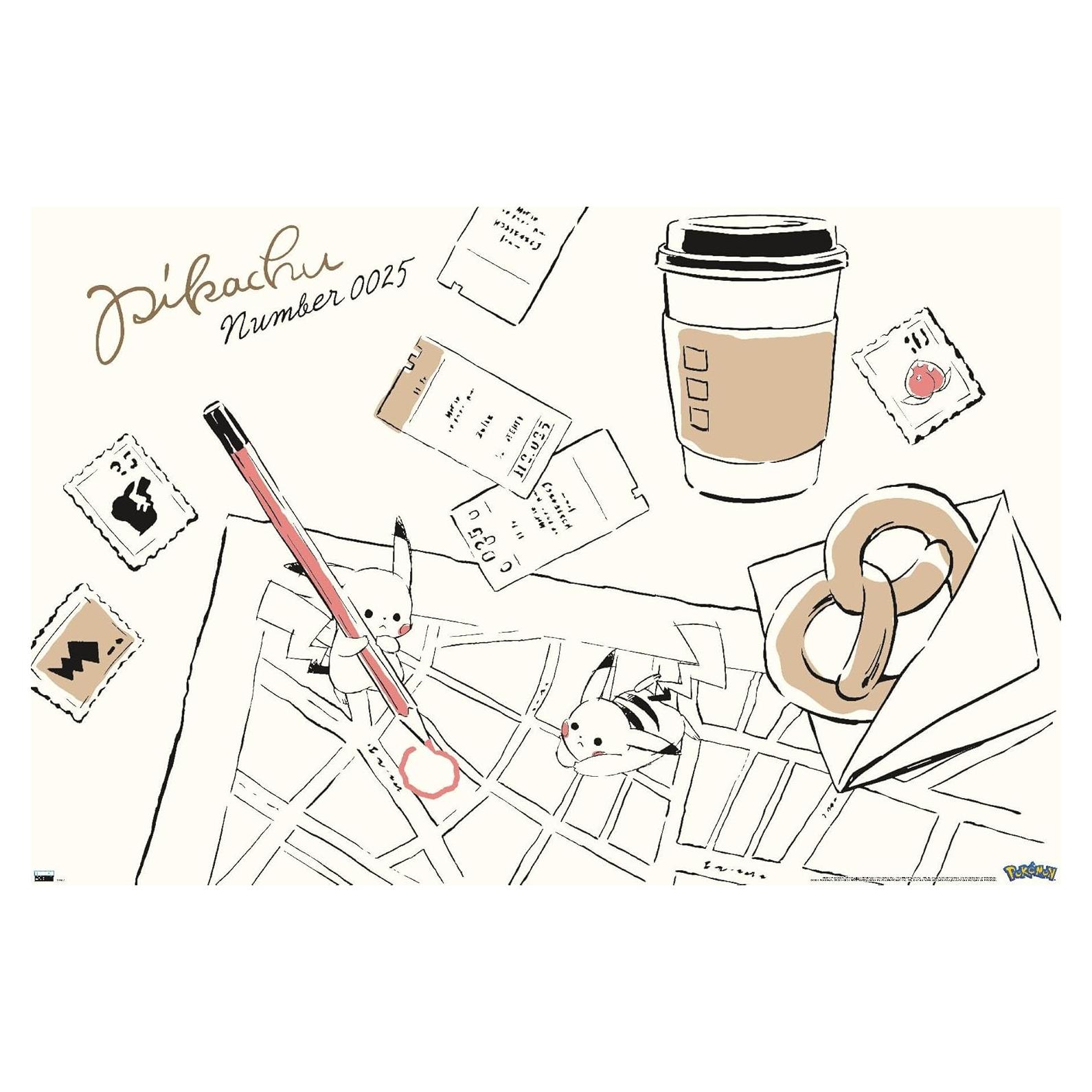 Póster de Mapa de Pared Trends Pokémon Pikachu 86.4x56.8 cm