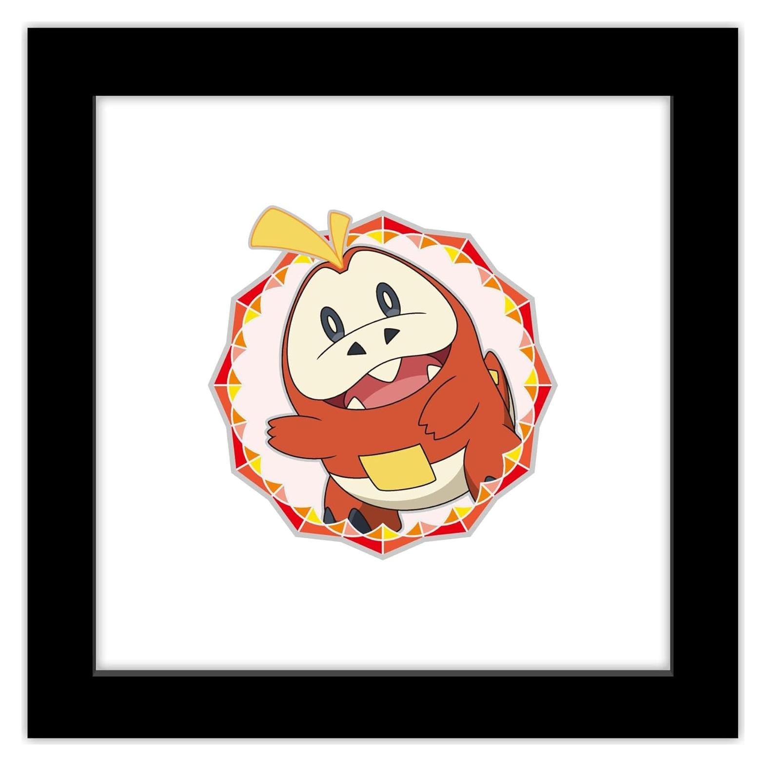 Póster de Arte Pokémon Fuecoco con Marco Negro 30.48x30.48cm