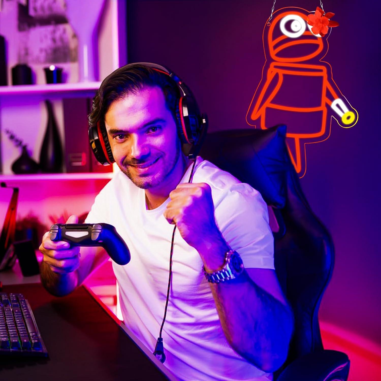 Señal de Neón Robot Rojo JFLLamp para Decoración de Pared