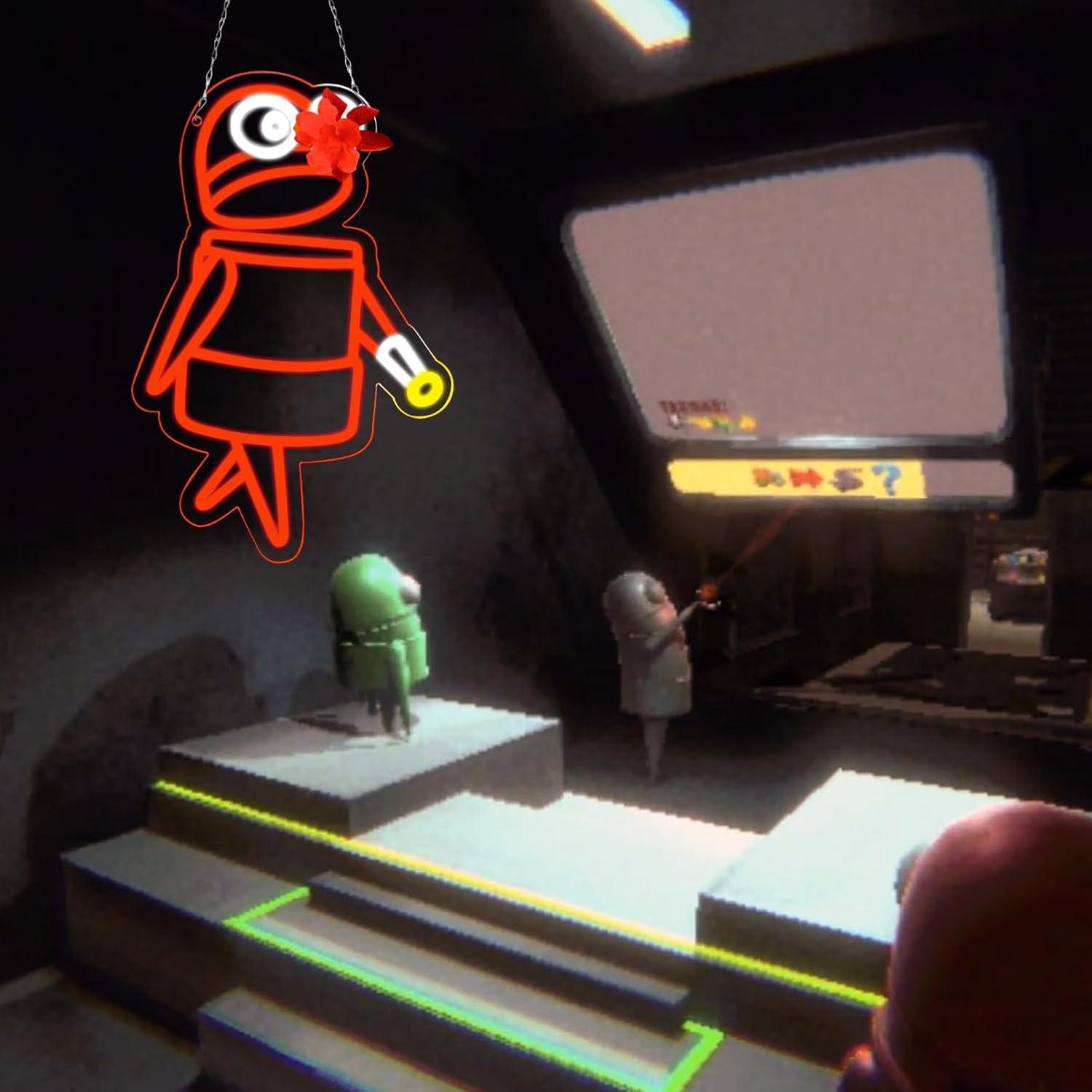 Señal de Neón Robot Rojo JFLLamp para Decoración de Pared