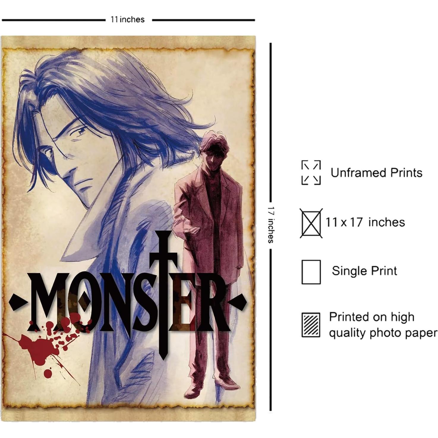 Póster de Arte de Monstruos de Anime Christ-EZ 43x28 cm Mate