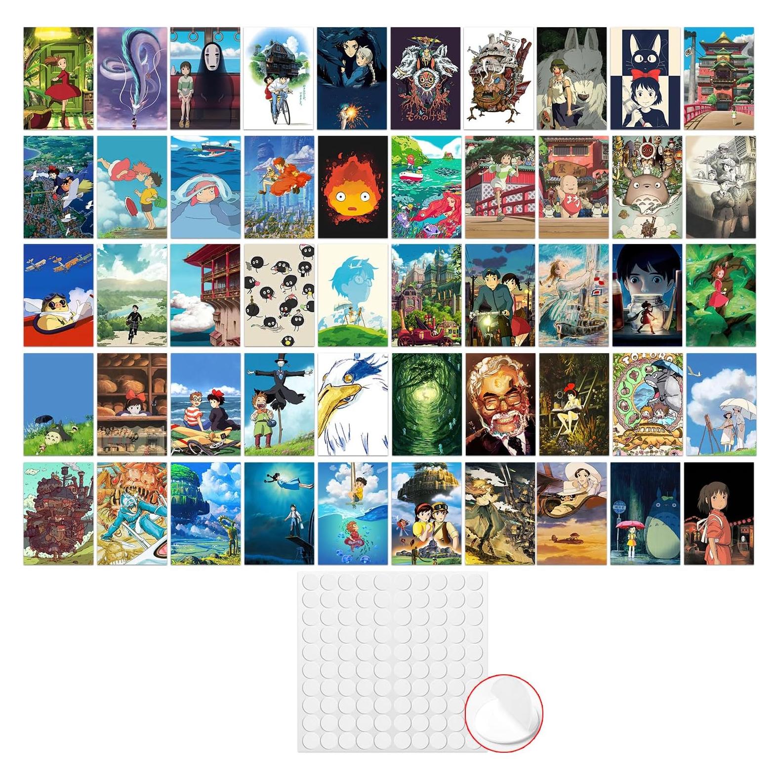 Conjunto de 50 Pósters de Anime Pounchi 10x15 cm Alta Calidad