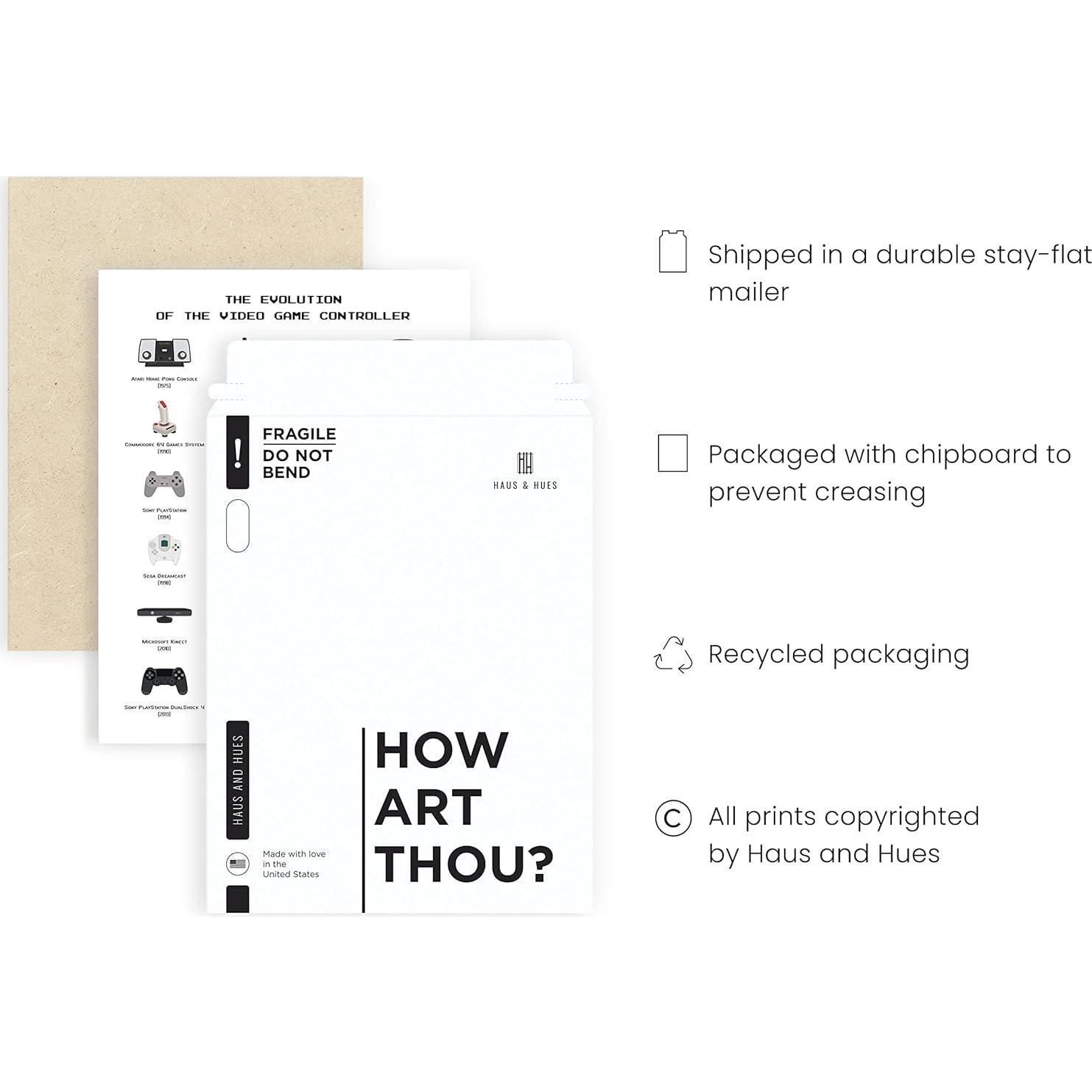 Póster Retro de Videojuegos Haus and Hues 30.48x40.64 cm