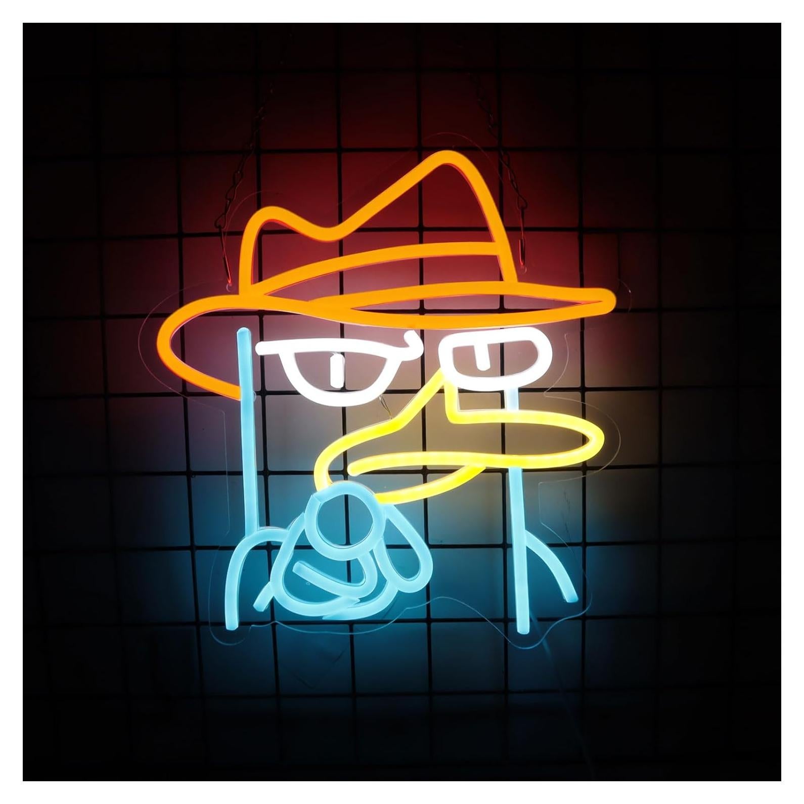 Lámpara de Neón Perry el Ornitorrinco Tiabuy 37x32 cm LED