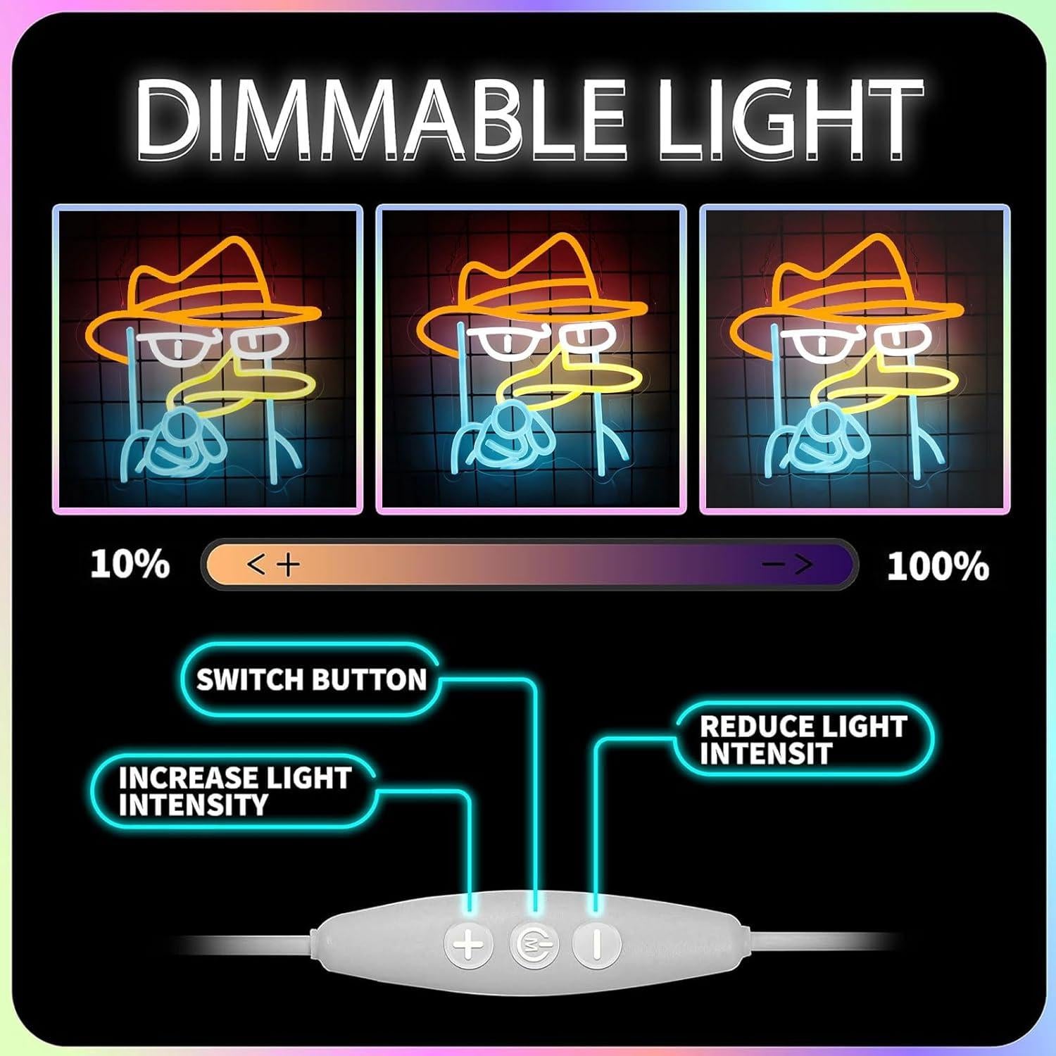 Lámpara de Neón Perry el Ornitorrinco Tiabuy 37x32 cm LED