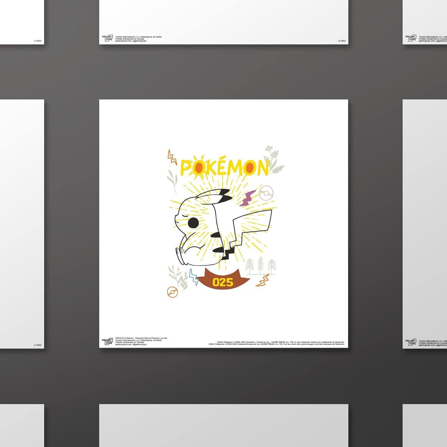 Arte de Pared Pikachu Naturaleza Pacífica Trends International 30.48 cm