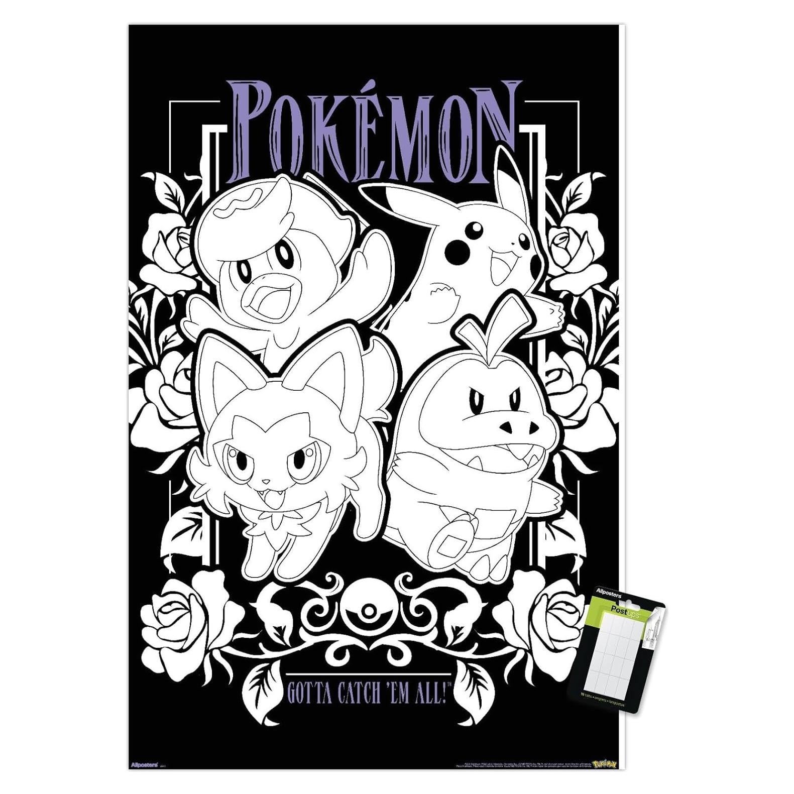 Póster de Pared Pokémon Vibras Espeluznantes 86.36x56.88 cm