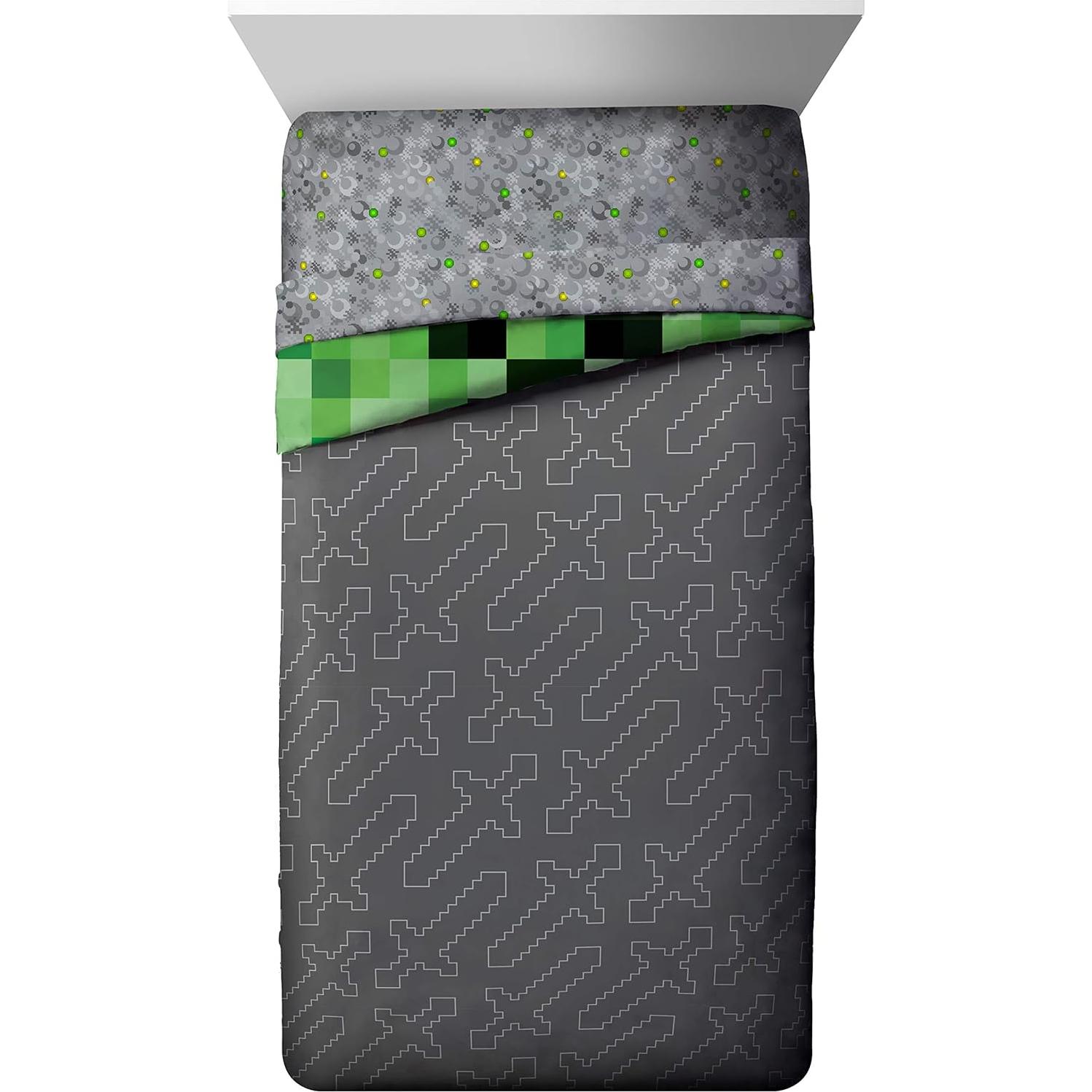 Juego de Ropa de Cama Individual Jay Franco Minecraft Creeper 4 Piezas