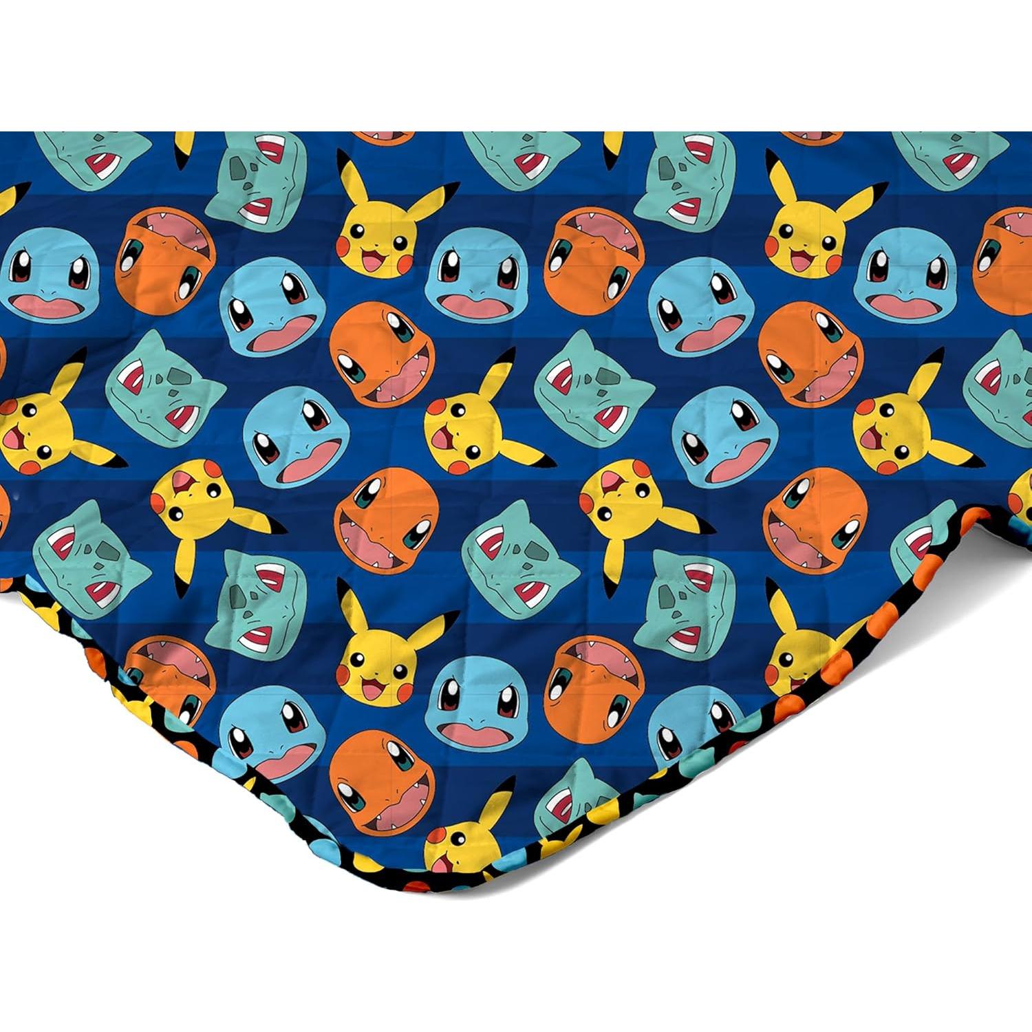 Manta Acolchada Reversible Pokémon 90x90 cm - Northwest